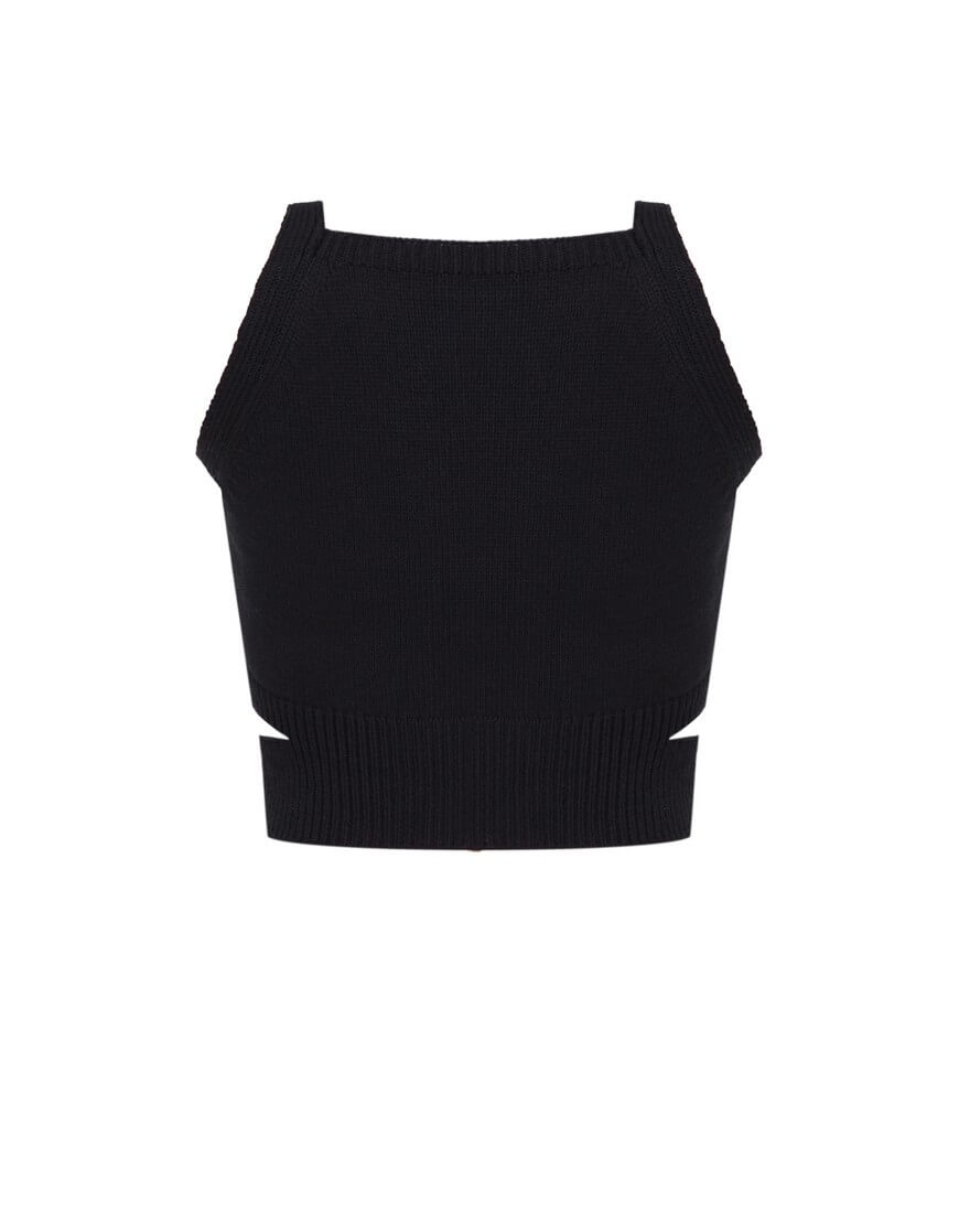 top_22 Бавовняний кроп-топ чорний WKMF (WKMF_157_2) - фото 2