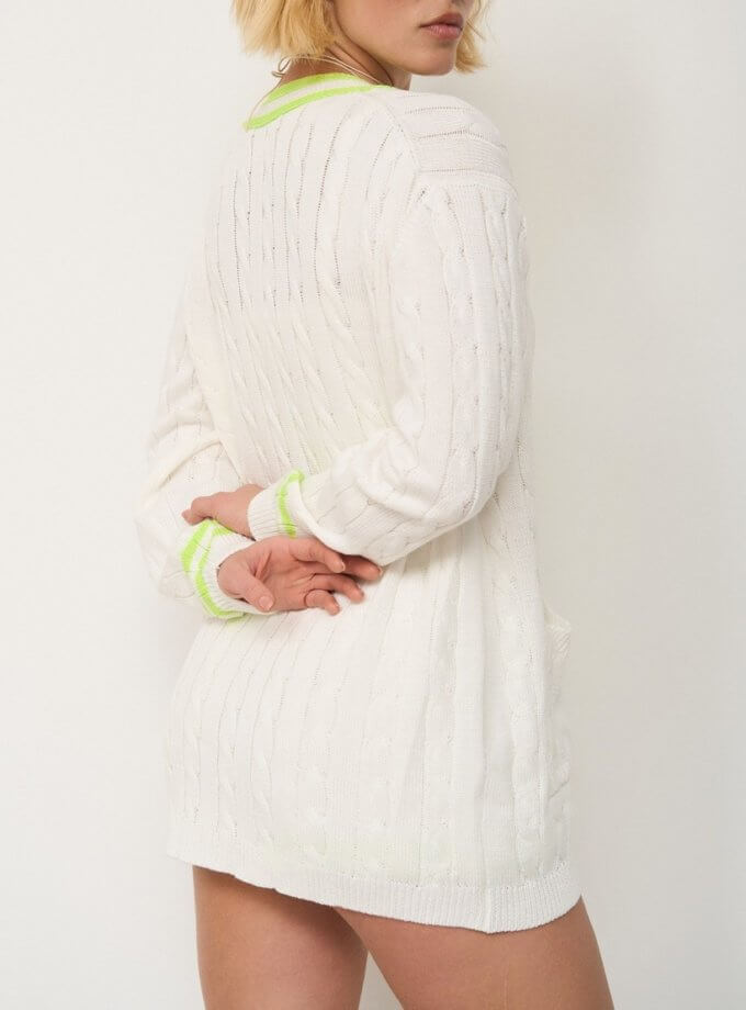 Фактурний трикотажний кардиган FIORE BIANCO (FRBK_FB_17_12_gr)