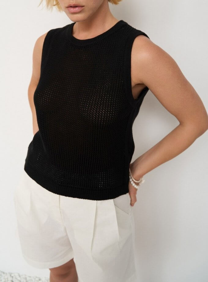 Топ з ажурного трикотажу FIORE BIANCO (FRBK_FB_18_09_bl)