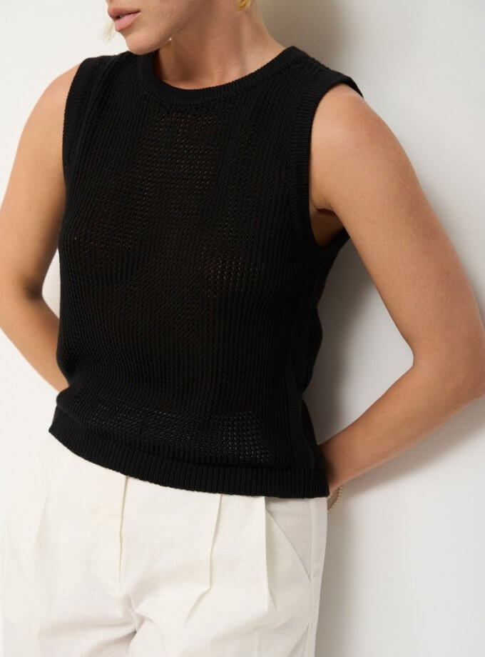 Топ з ажурного трикотажу FIORE BIANCO (FRBK_FB_18_09_bl)