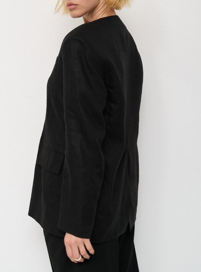 Піджак лляний FIORE BIANCO (FRBK_FB_27_05_black)