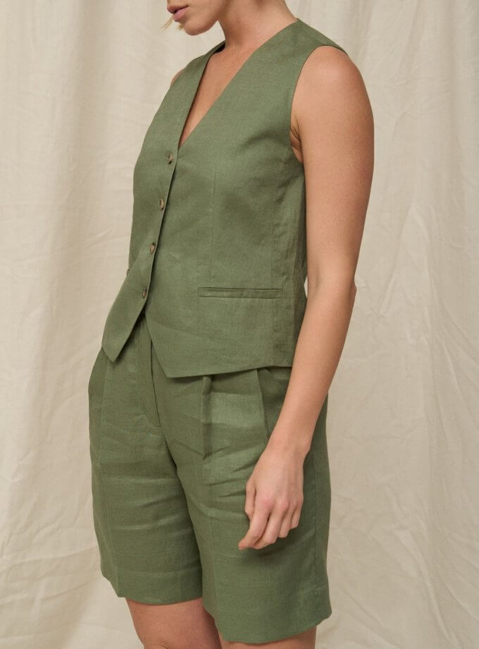 Шорти лляні FIORE BIANCO (FRBK_FB_25_08_green)