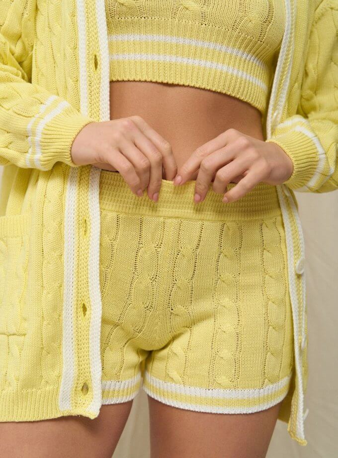 Фактурні трикотажні шорти FIORE BIANCO (FRBK_FB_17_10_lem)