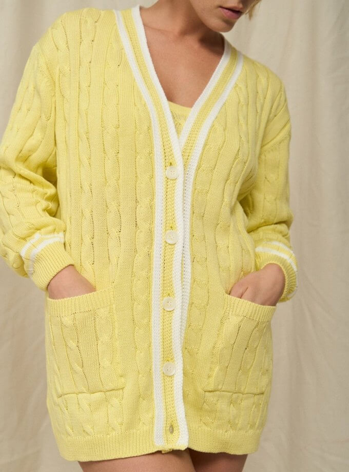 Фактурний трикотажний кардиган FIORE BIANCO (FRBK_FB_17_13_lem)