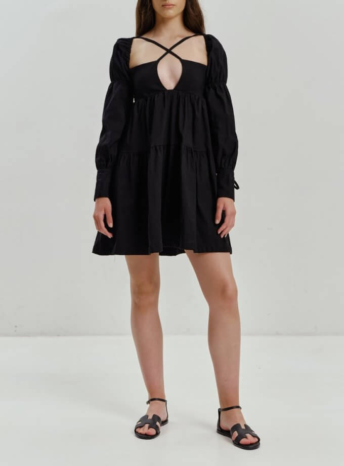 Сукня Санторіні чорна ROSCA (RSC_DRESS-005/2)