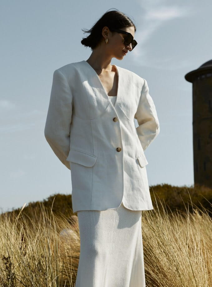 Лляний жакет KNITEL (KNTL_VSH_ss202302)