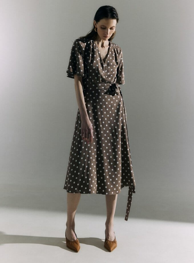 Сукня з V вирізом в горох SHAKO (SHKO_16017014)