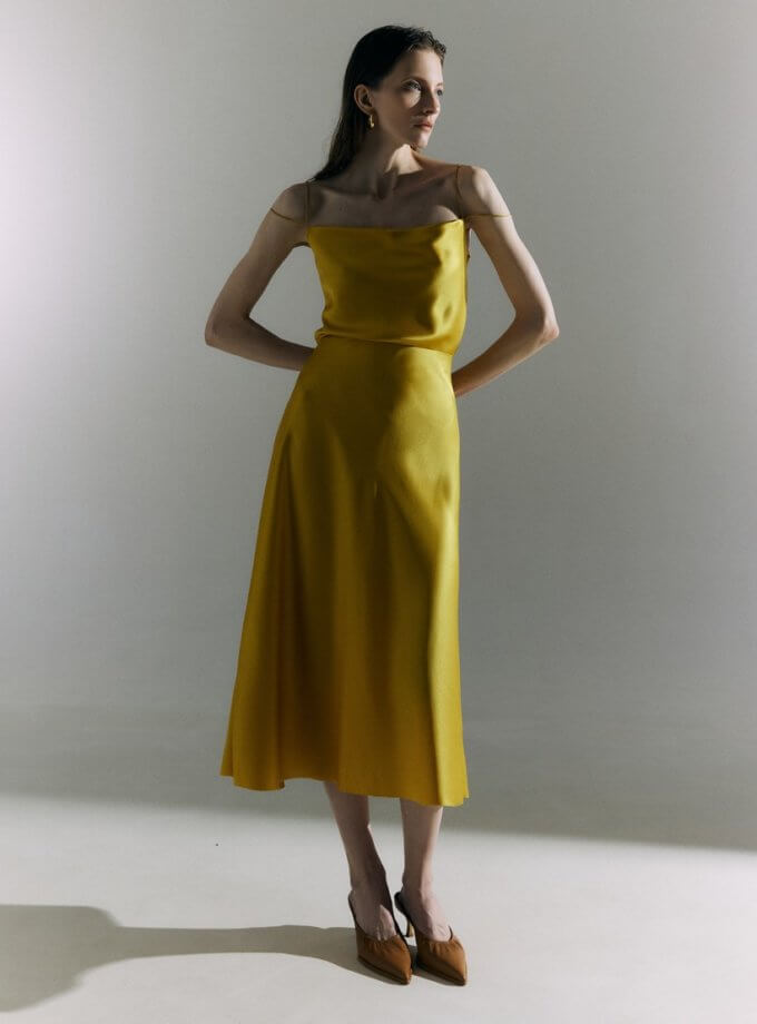 Спідниця по косій жовта SHAKO (SHKO_21049005)