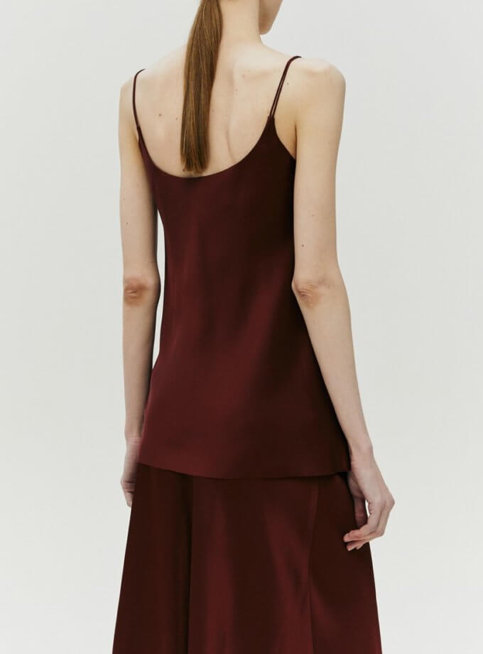 Топ на подвійних бретелях червоно-коричневий SHAKO (SHKO_22005003)