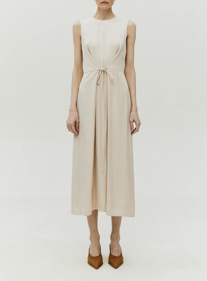 Сукня на зав'язках світлий беж SHAKO (SHKO_21012004)