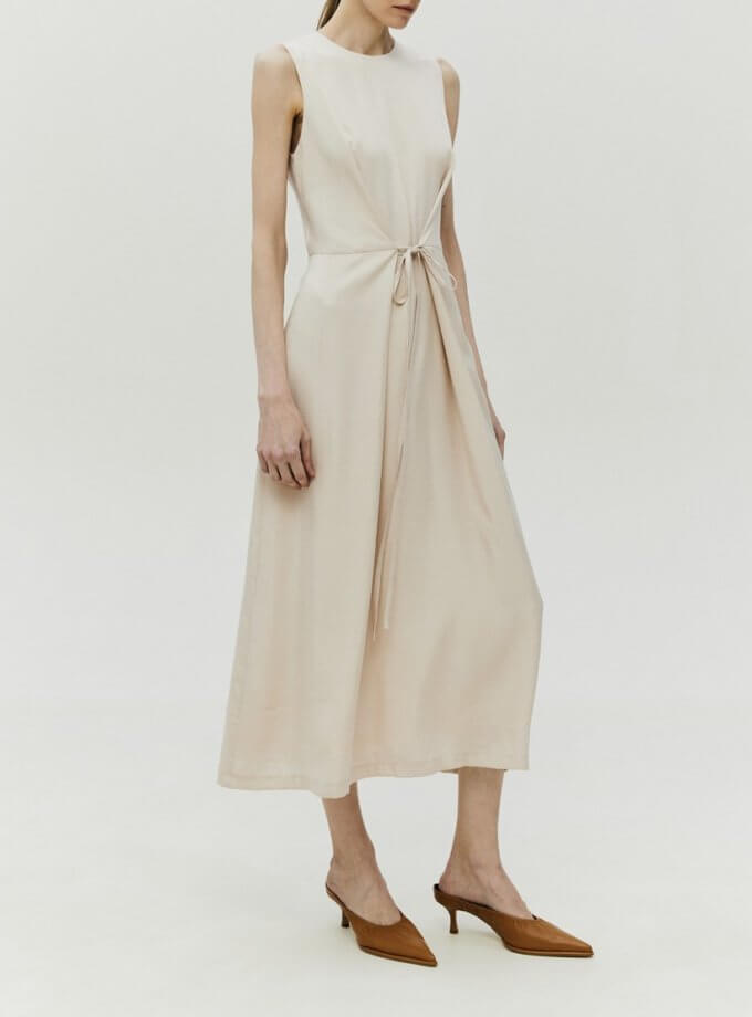 Сукня на зав'язках світлий беж SHAKO (SHKO_21012004)