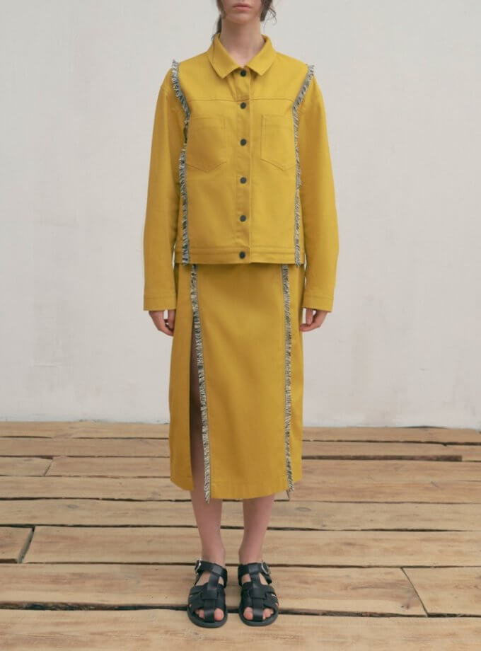 Бавовняна спідниця з розрізом ZHARKO (ZHRK_kzss230003cottm)