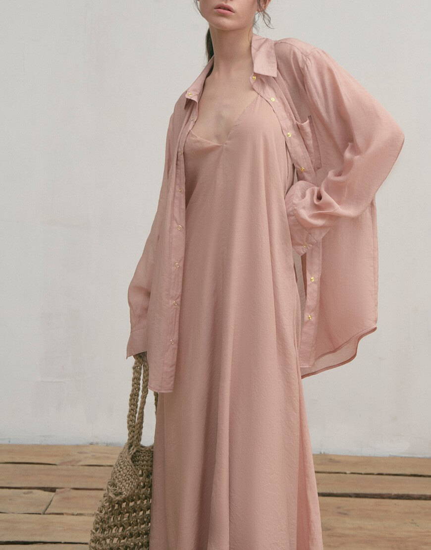 Сессия без названия07747 Сорочка з шовкового батисту ZHARKO (ZHRK_kzss230008shirtbeige) - фото 9
