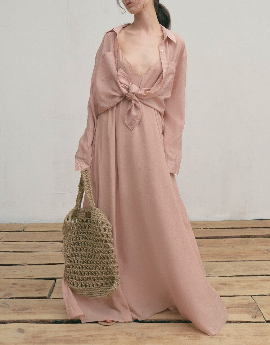 Сорочка бежева8 Сорочка з шовкового батисту ZHARKO (ZHRK_kzss230008shirtbeige) - фото 8