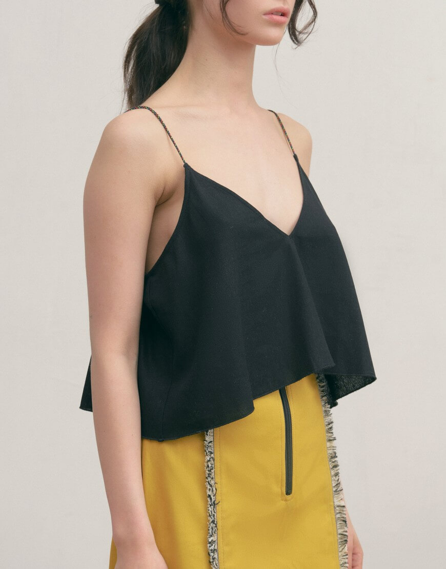 Топ льон чорн2 Лляний топ на бретелях ZHARKO (ZHRK_kzss2300007toplinenbl) - фото 3