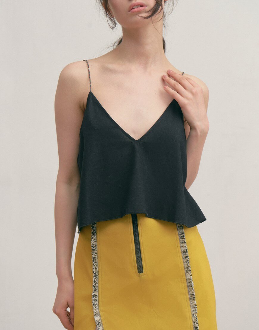 Топ льон чорн4 Лляний топ на бретелях ZHARKO (ZHRK_kzss2300007toplinenbl) - фото 2