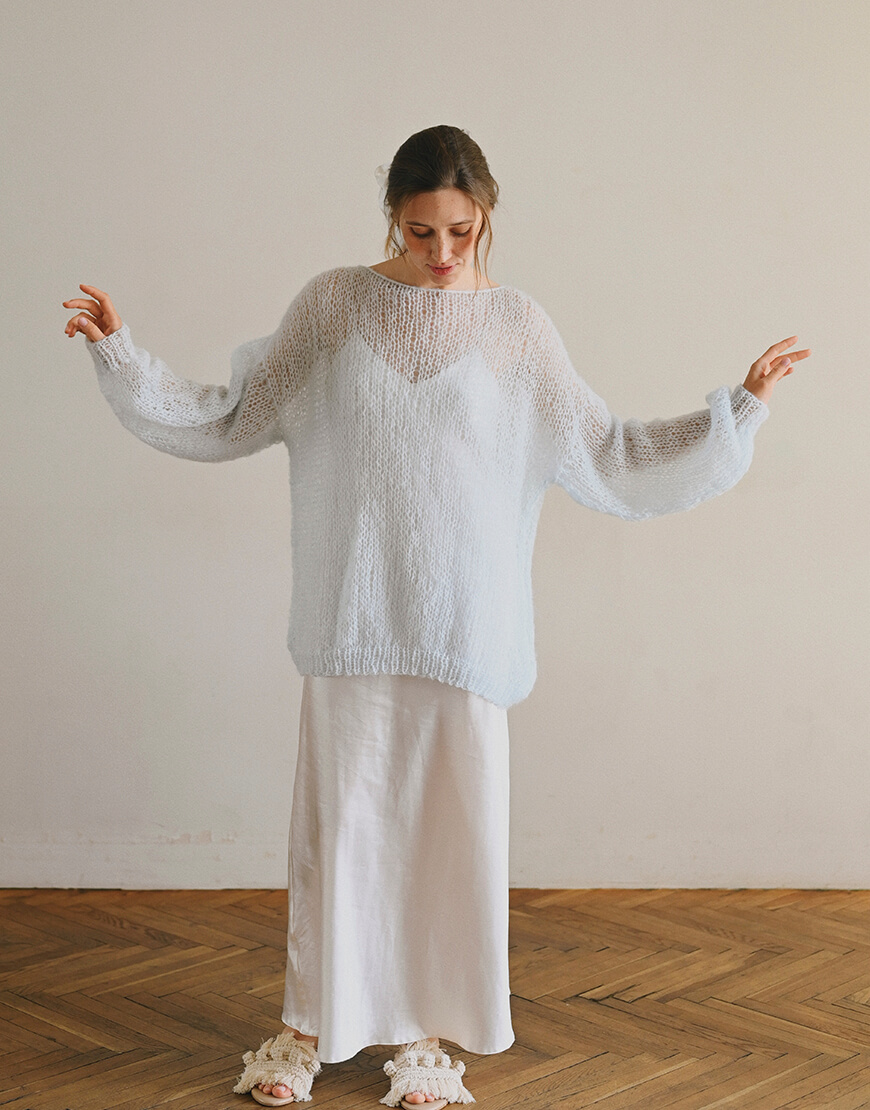 11 Светр з мохеру Cloud - Sky-Blue NYNI (VSH_000-512) - фото 2