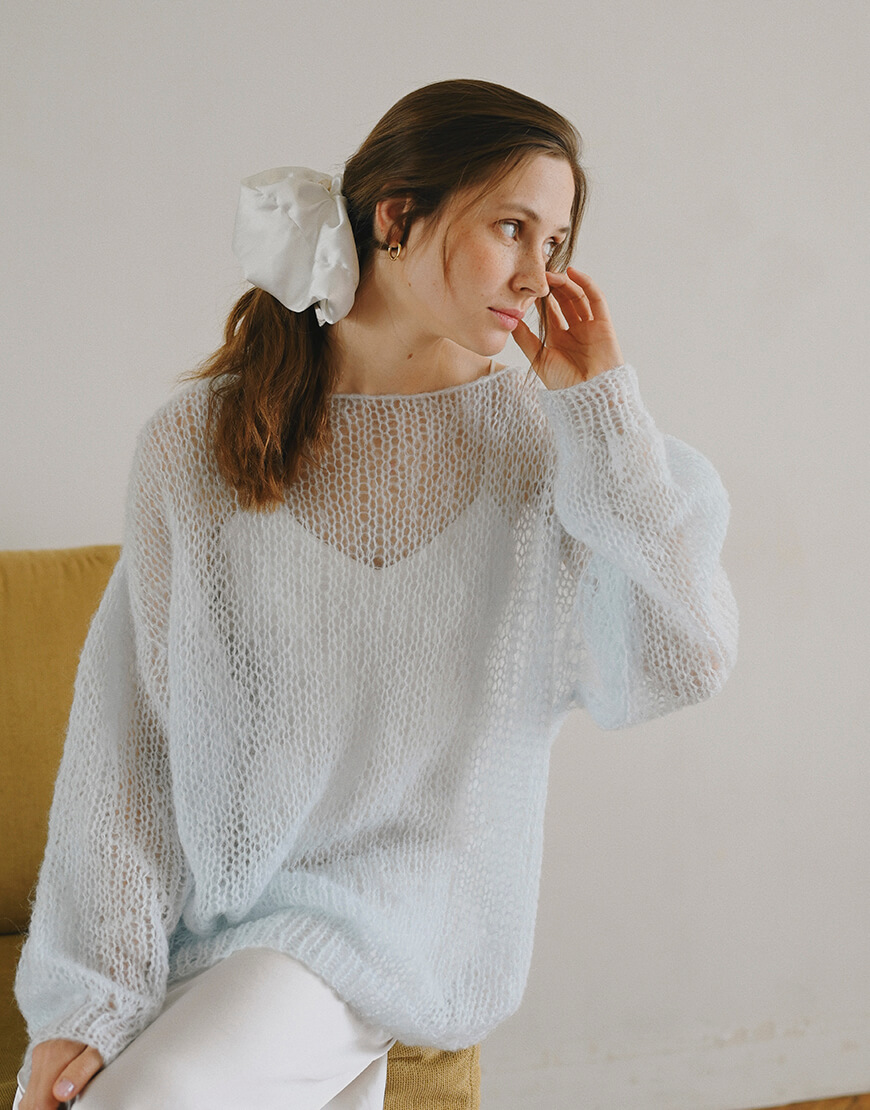 1111 Светр з мохеру Cloud - Sky-Blue NYNI (VSH_000-512) - фото 4