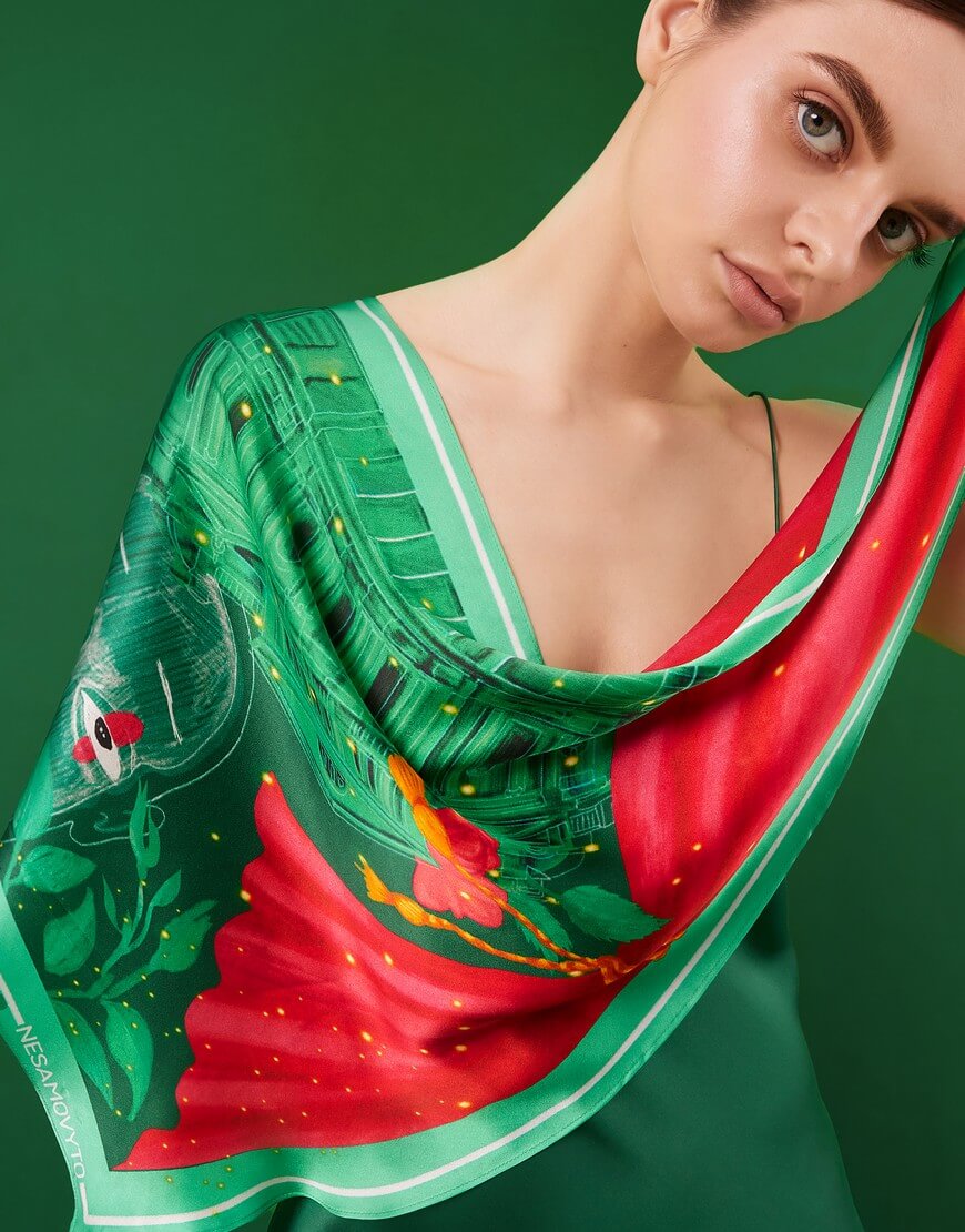 113939 Шовкова хустка Курбас з двостороннім друком NESAMOVYTO (NST_OBLK1) - фото 5