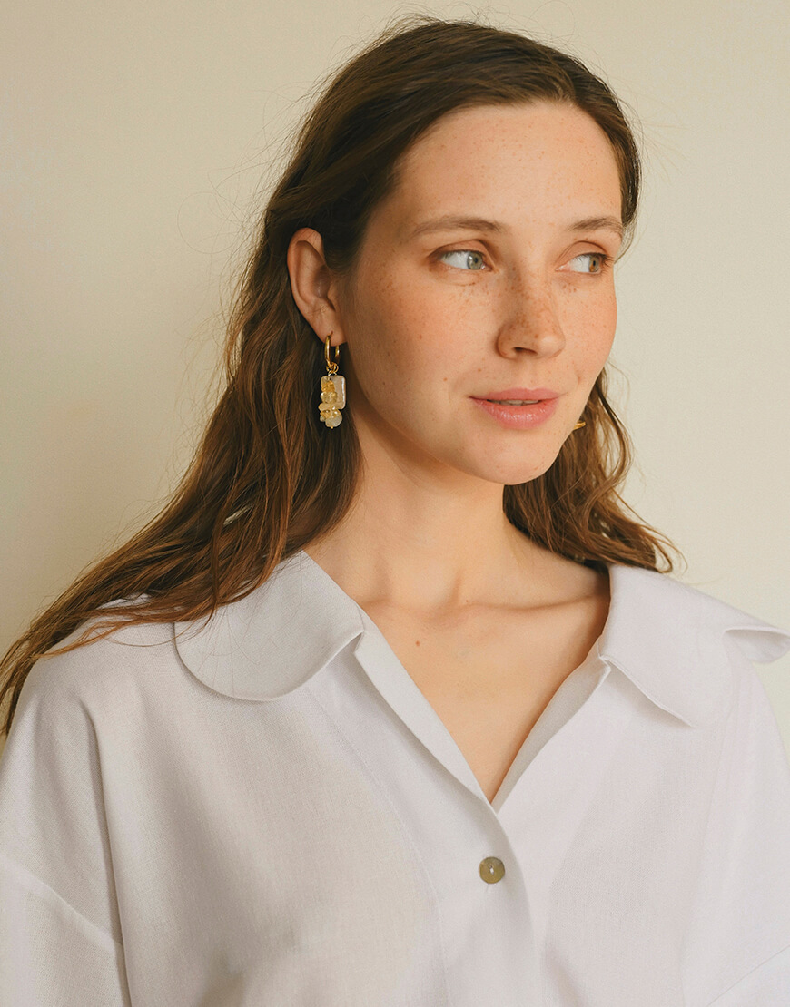 4444 Сережки Feelings - Pearls&Honey NYNI (VSH_000-732) - фото 4