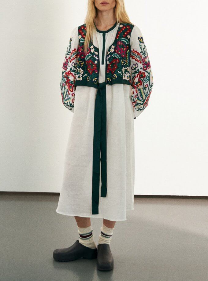 Сукня з кептариком і дизайнерською вишивкою Опілля GAPTUVALNYA (GPTV_AA_412)