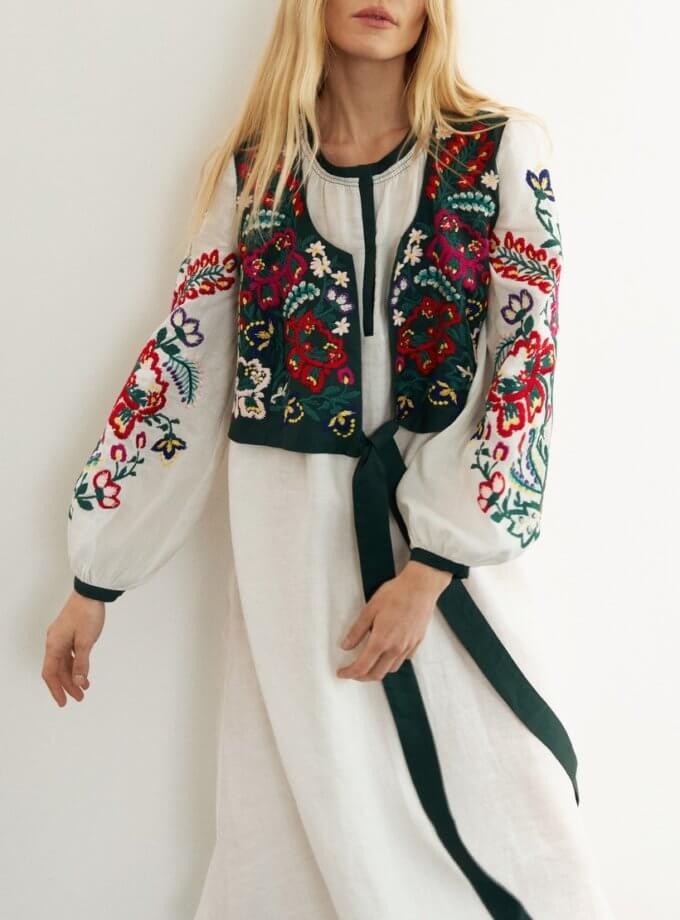 Сукня з кептариком і дизайнерською вишивкою Опілля GAPTUVALNYA (GPTV_AA_412)