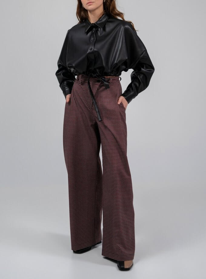 Штани палаццо клітинка 7/11 SEVEN ELEVEN (SE_SE23PnPldRB)