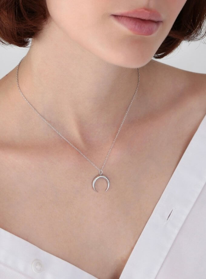 Кольє Crescent Moon in Silver SILVER STORIES (SS_SN022)