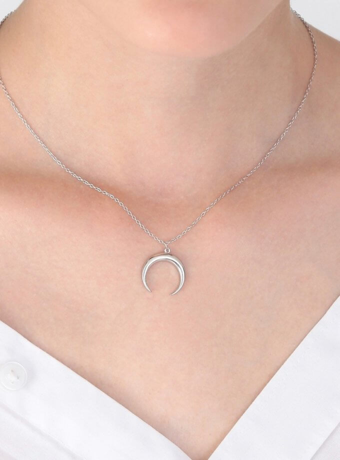 Кольє Crescent Moon in Silver SILVER STORIES (SS_SN022)