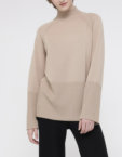 Джемпер з подовженим манжетом з мериносової вовни MISS SECRET (MISS_PU-025-beige) - фото 7