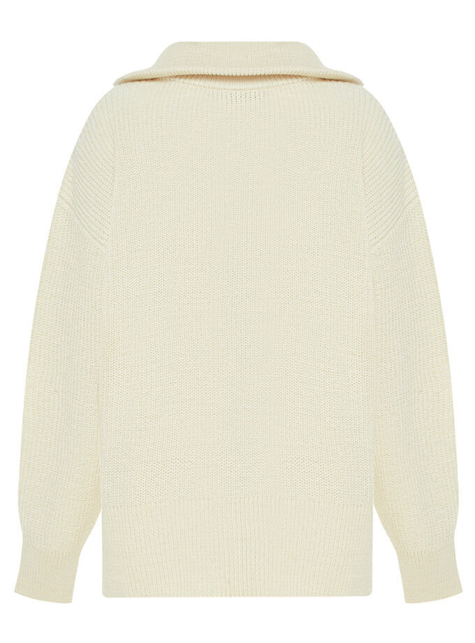 Вовняний светр молочний WKMF (WKMF_182_1)