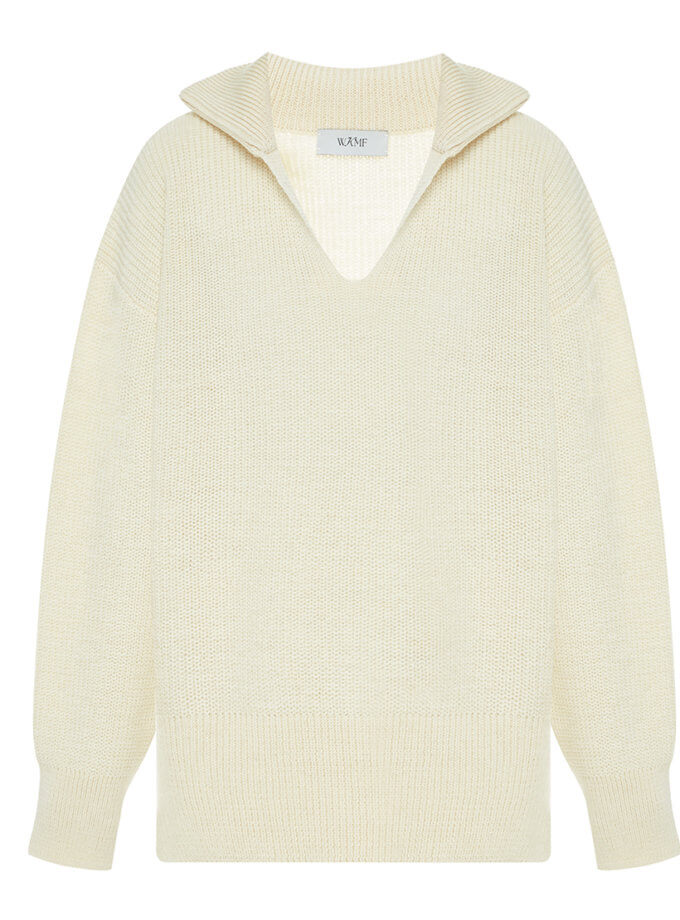 Вовняний светр молочний WKMF (WKMF_182_1)