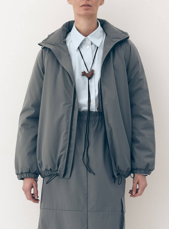 Куртка бомбер з утеплювачем в кольорі хакі DUGA (DG_F23_8)