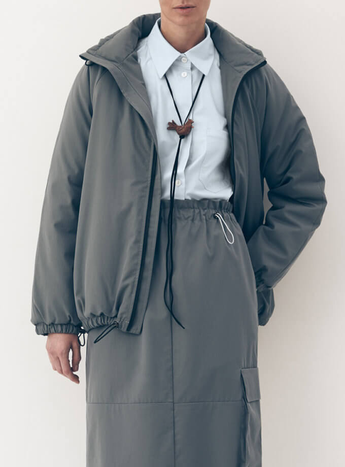 Куртка бомбер з утеплювачем в кольорі хакі DUGA (DG_F23_8)