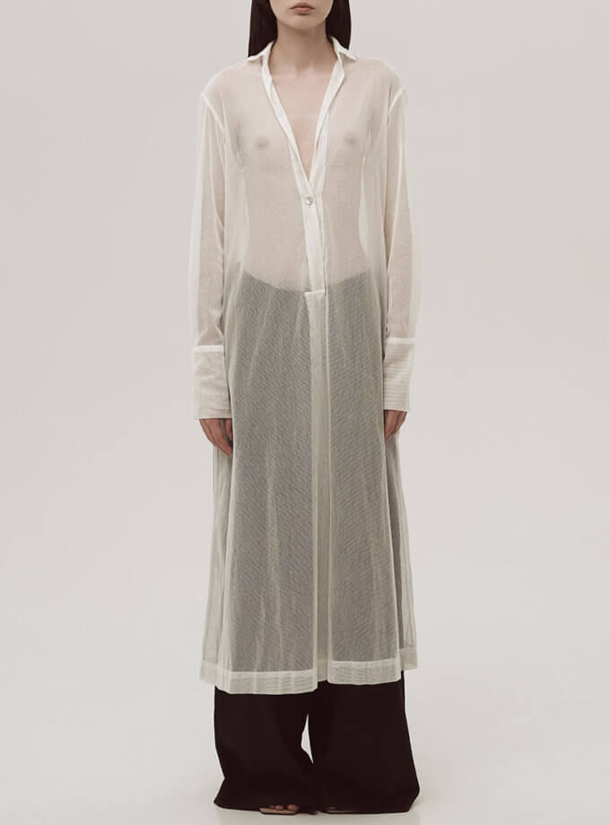 Сорочка довга з сітки SELERA (SLR_FW24_8)