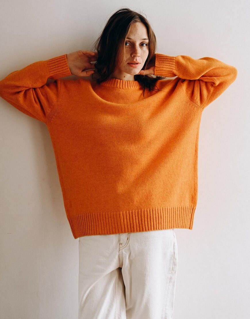 IMG_7624 Светр Basic з вовни мериносу Orange NYNI (VSH_000-106)