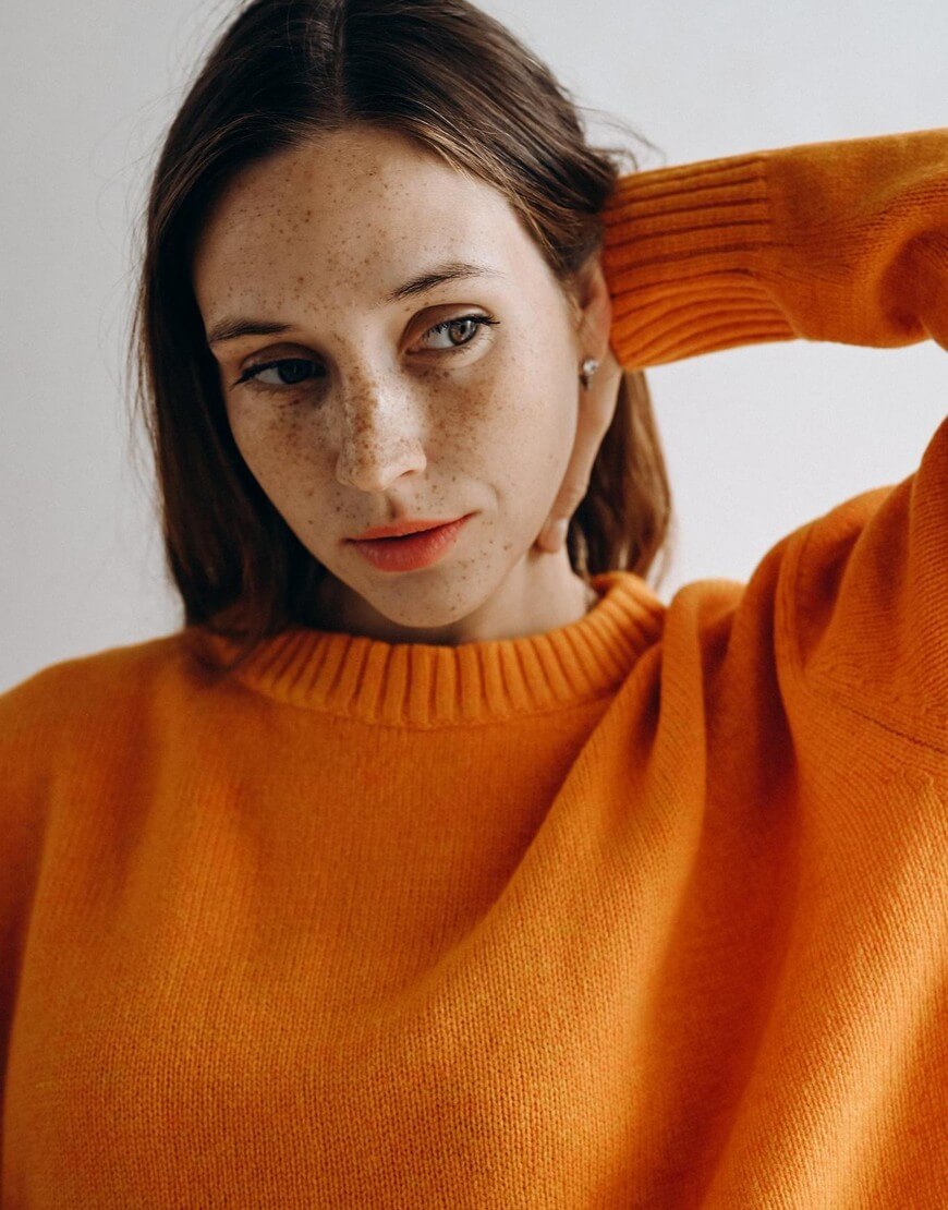 IMG_7625 Светр Basic з вовни мериносу Orange NYNI (VSH_000-106) - фото 4