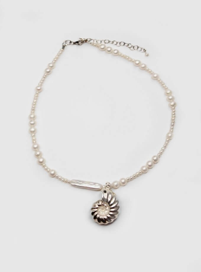 Чокер Мушля шепоче з перлами NI GRAMA DRAMY (NGD_acc-shell-pearls-short)