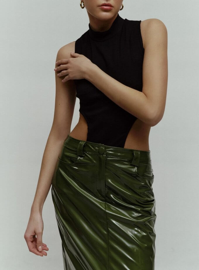 Топ чорний із ланцюжками ROSCA (RSC_Top-with-chains-002)