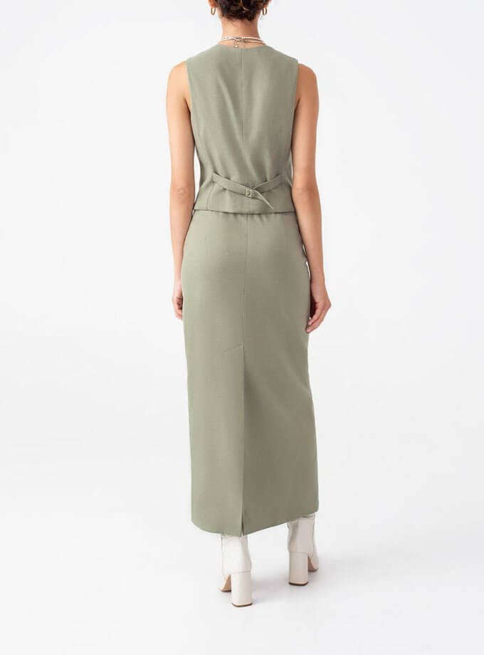 Спідниця максі оливкова MAGNETIC (MGN_1506GN)