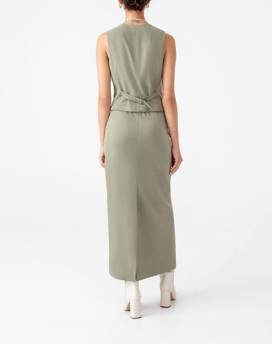 10 Спідниця максі оливкова MAGNETIC (MGN_1506GN) - фото 2