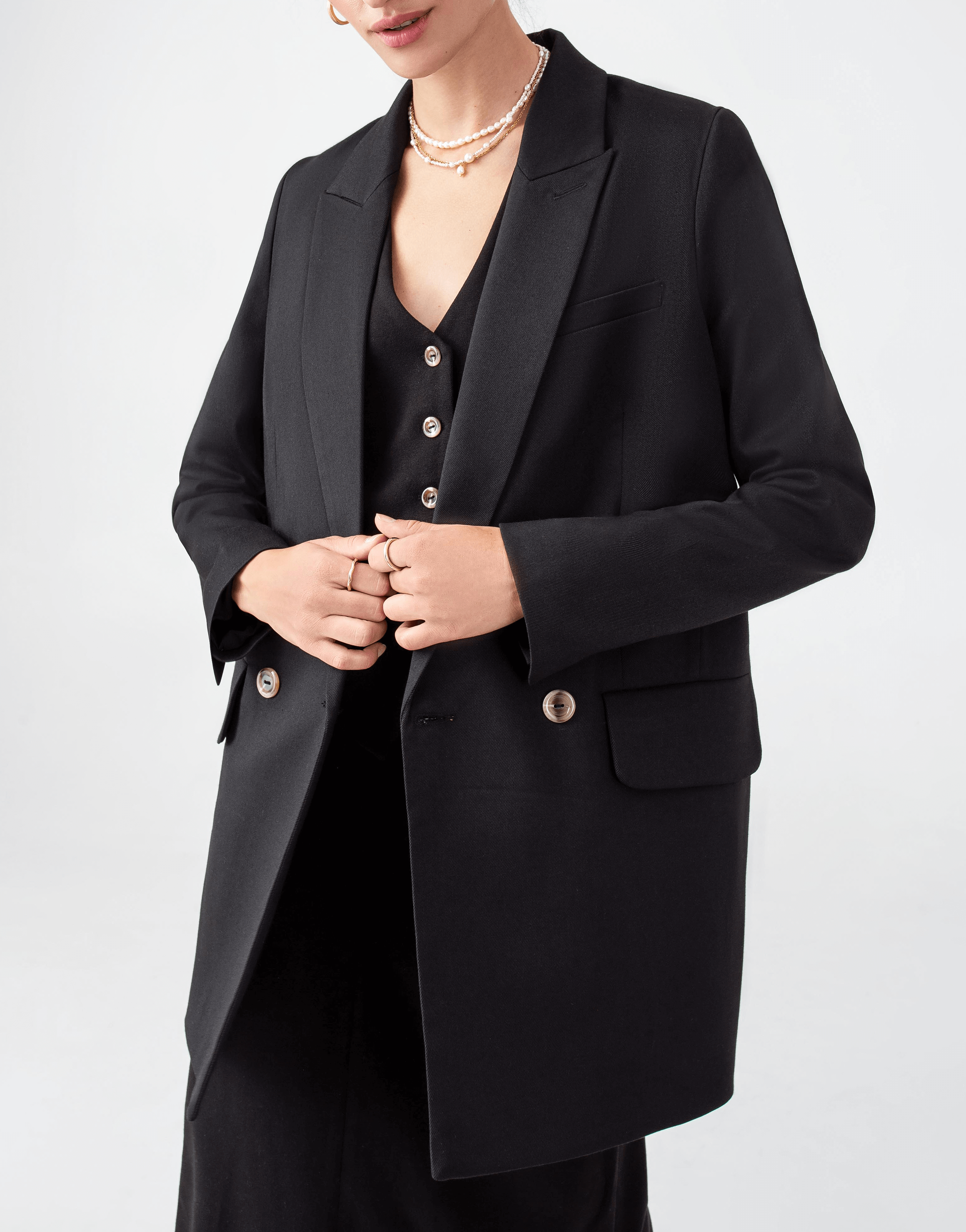 11 Oversize піджак чорний MAGNETIC (MGN_1815BK) - фото 2