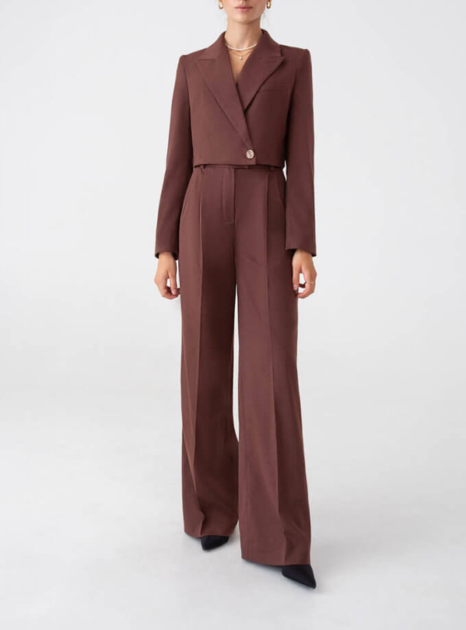 Брюки палаццо коричневі MAGNETIC (MGN_1777CH) - фото 7