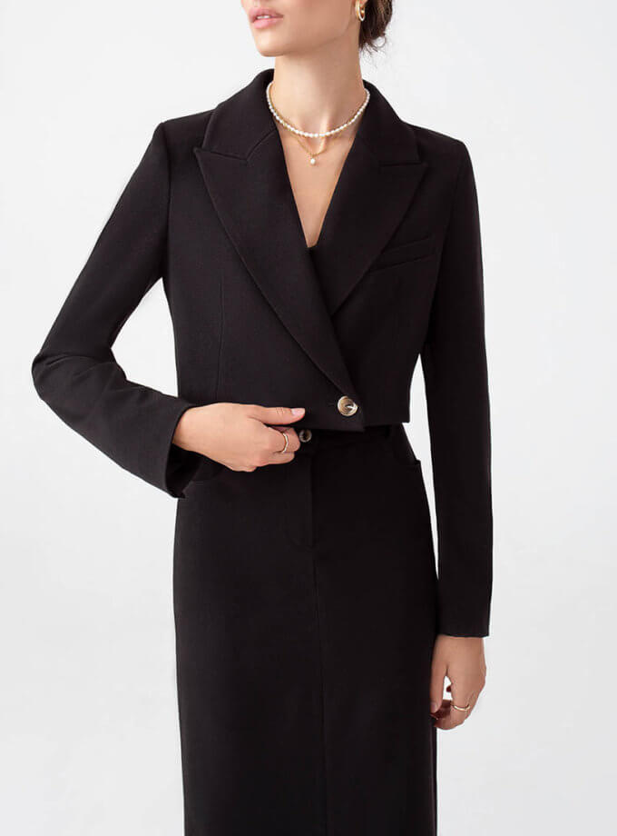 Кроп піджак чорний MAGNETIC (MGN_1814BK)