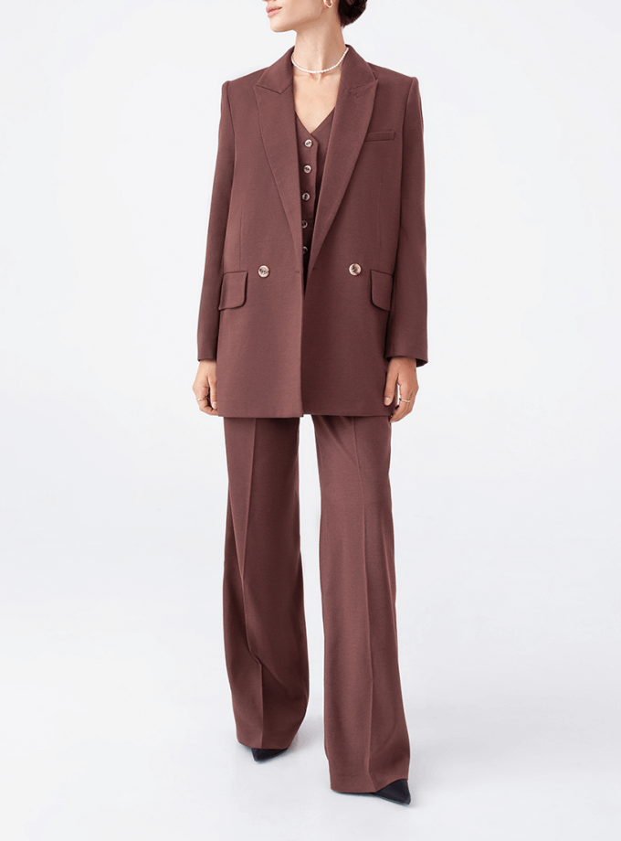 Oversize піджак шоколадний MAGNETIC (MGN_1815ch)