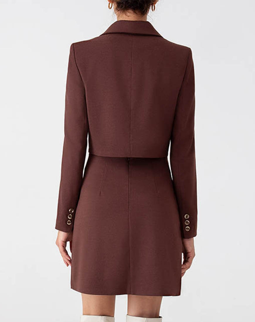 4789562 Кроп піджак шоколадний MAGNETIC (MGN_1814CH) - фото 2