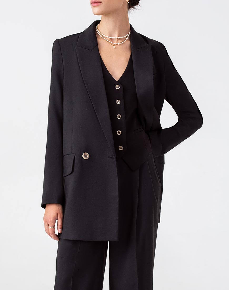 71 Oversize піджак чорний MAGNETIC (MGN_1815BK) - фото 5