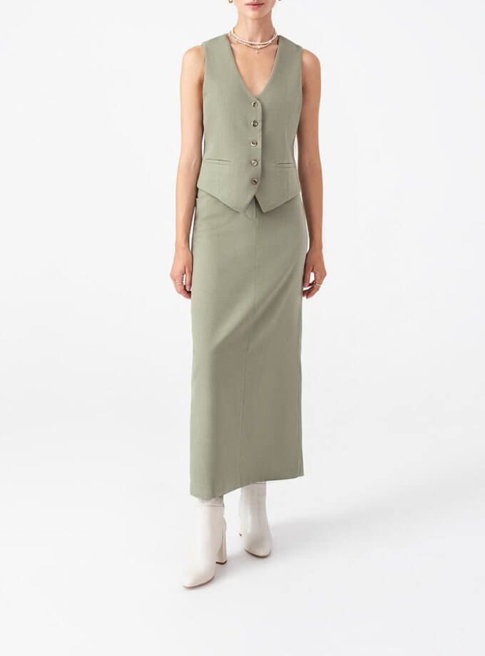 Спідниця максі оливкова MAGNETIC (MGN_1506GN)