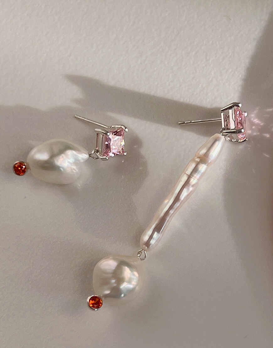 062_2 Асиметричні сережки SOLAR SILVER (SLSR_SSER_062)