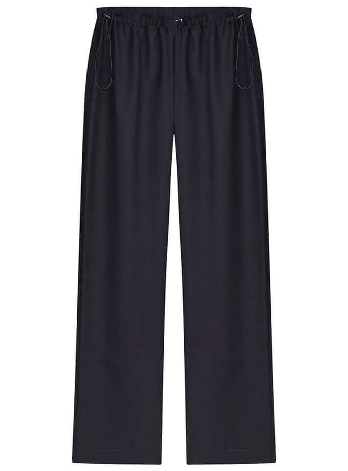 Штани на резинці чорні в смужку NOMA STUDIO (NOMA_612023)